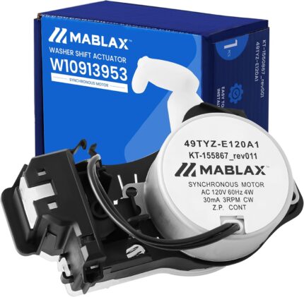 50SM21-1-221B Washer Shift Actuator 49TYZ-E120A1 For Whirlpool KT155867_REV011 Amana, Kenmore, Maytag EMZ Synchronous Motor W10913953, AP6037270, W10815026, WPW10597177 Fits WTW5000DW1, PS11769864