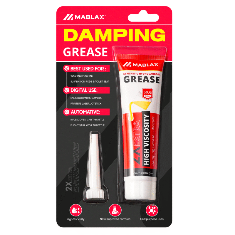 Damping Grease | Synthetic Damping Grease for Washing Machine Suspension Rod | High-Viscosity Motion Control Lubricant for Washer Suspension Rod, Car Door, Camera, Tangle, Toilet Seat, Printers (50g)